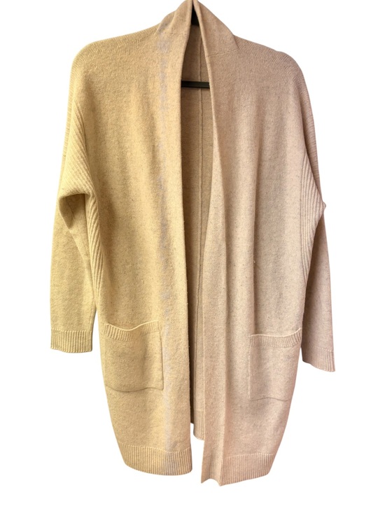 Vince Sweaters - Vince - Cashmere/Wool Long Cardigan Sweater Sand / Ivory - Size L